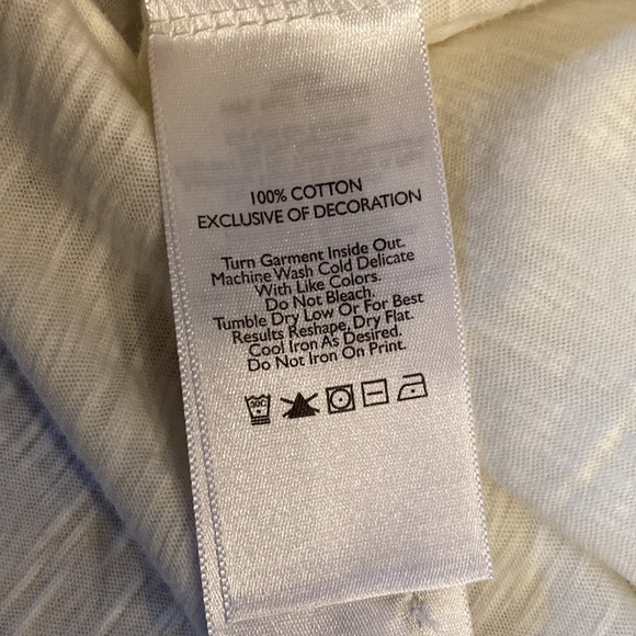 NWT! Eddie Bauer creme modified Henley top - Picture 5 of 5